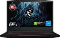 MSI gv15 Thin 11 scv noutbuki (GV1511SCV-633US) / i5-11400H / 8GB / SSD 256GB / GTX1650 4GB / Windows 11 / 15.6", qora