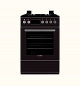 Goodwell GDC 64055 b gaz plitasi, qora